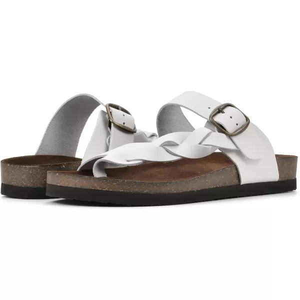 WHITE MOUNTAIN Women's Crawford Signature Comfort Molded Footbed Braided Sandal