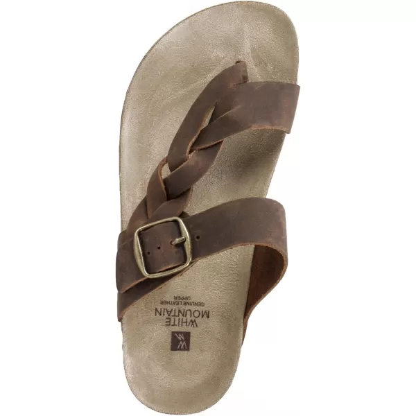 WHITE MOUNTAIN Women's Crawford Signature Comfort Molded Footbed Braided Sandal