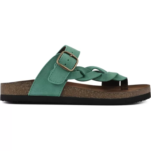 WHITE MOUNTAIN Women's Crawford Signature Comfort Molded Footbed Braided Sandal