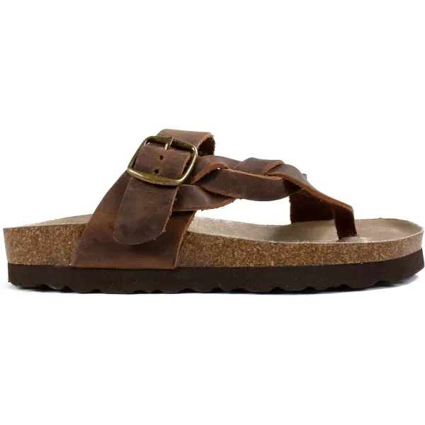 WHITE MOUNTAIN Women's Crawford Signature Comfort Molded Footbed Braided Sandal