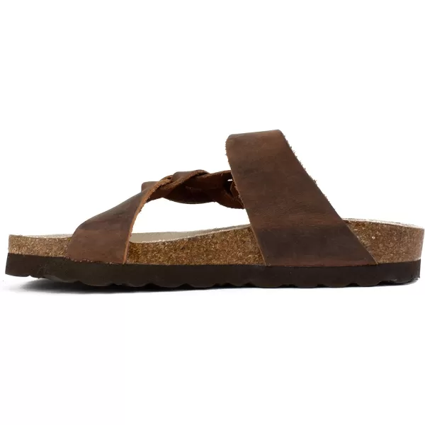 WHITE MOUNTAIN Women's Crawford Signature Comfort Molded Footbed Braided Sandal