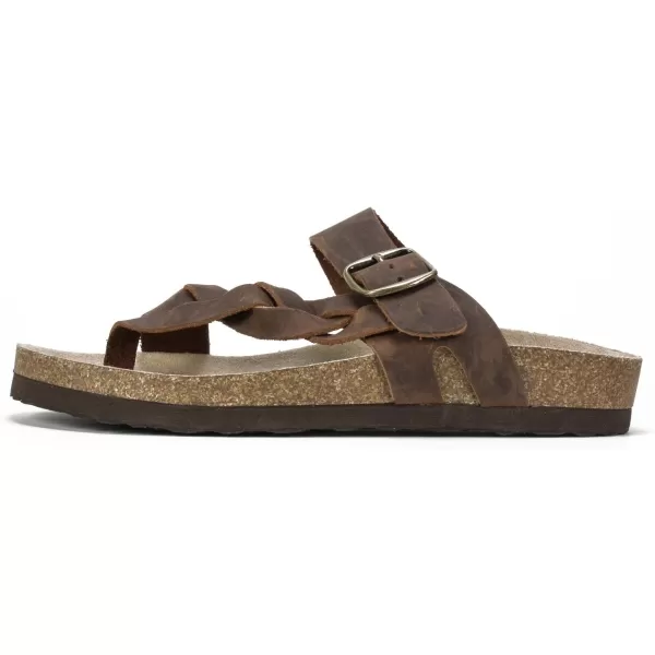 WHITE MOUNTAIN Women's Crawford Signature Comfort Molded Footbed Braided Sandal