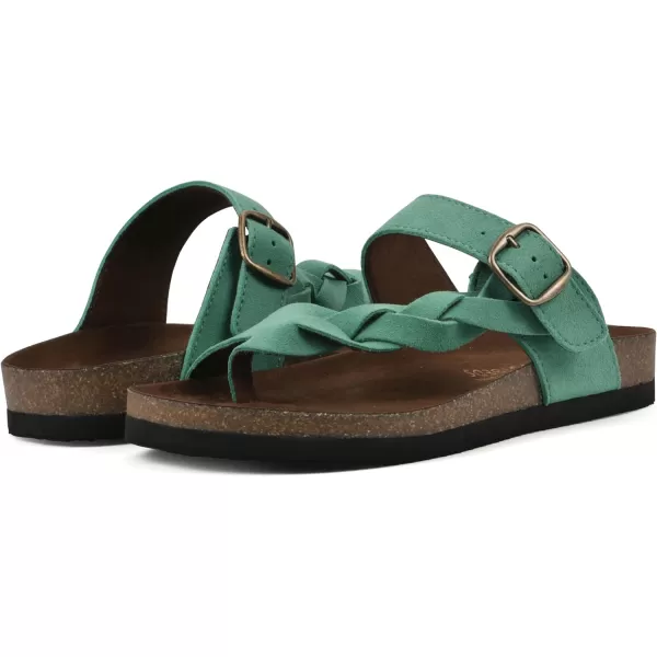 WHITE MOUNTAIN Women's Crawford Signature Comfort Molded Footbed Braided Sandal