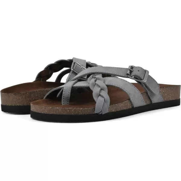 WHITE MOUNTAIN Women's Harrington Signature Comfort Molded Braided Strappy Footbed Sandal