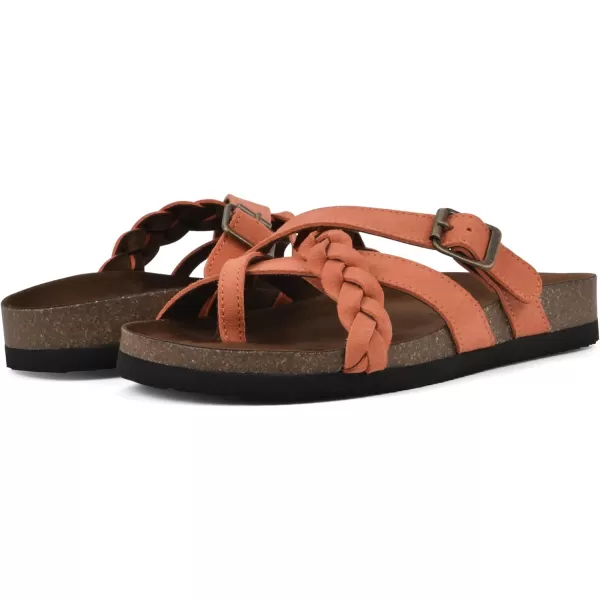 WHITE MOUNTAIN Women's Harrington Signature Comfort Molded Braided Strappy Footbed Sandal