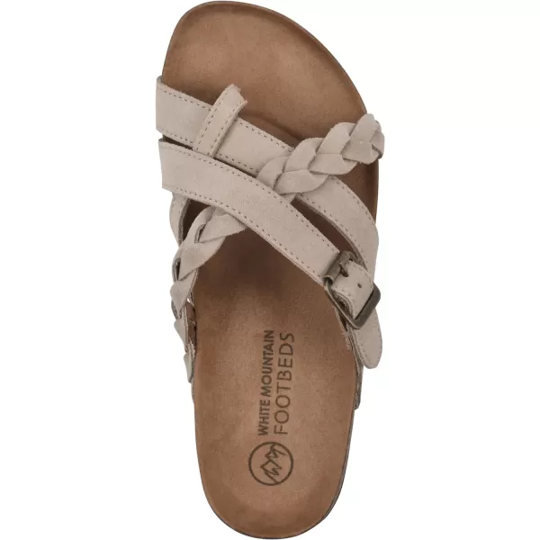 WHITE MOUNTAIN Women's Harrington Signature Comfort Molded Braided Strappy Footbed Sandal
