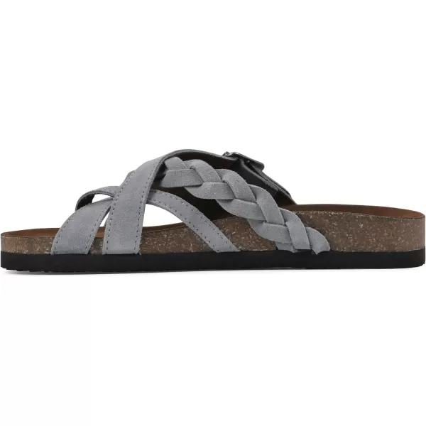 WHITE MOUNTAIN Women's Harrington Signature Comfort Molded Braided Strappy Footbed Sandal