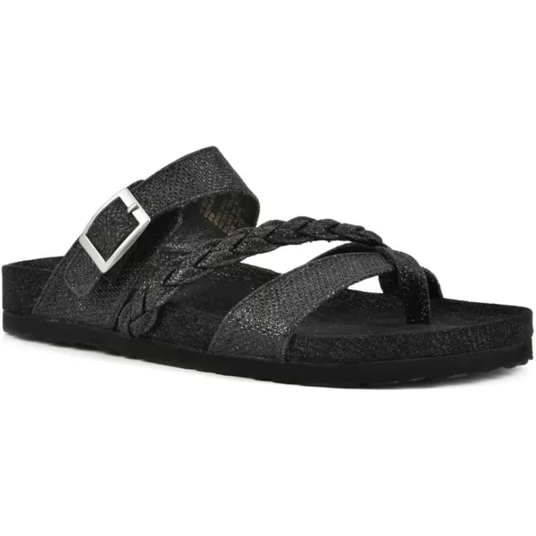 WHITE MOUNTAIN Women's Hazy Signature Comfort Molded Braided Strappy Footbed Sandal