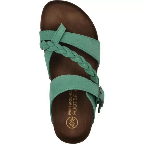 WHITE MOUNTAIN Women's Hazy Signature Comfort Molded Braided Strappy Footbed Sandal