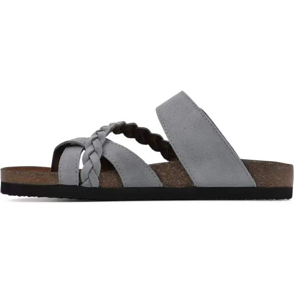 WHITE MOUNTAIN Women's Hazy Signature Comfort Molded Braided Strappy Footbed Sandal