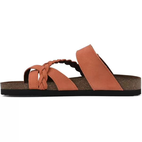 WHITE MOUNTAIN Women's Hazy Signature Comfort Molded Braided Strappy Footbed Sandal