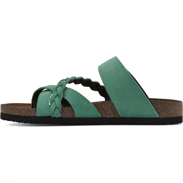 WHITE MOUNTAIN Women's Hazy Signature Comfort Molded Braided Strappy Footbed Sandal