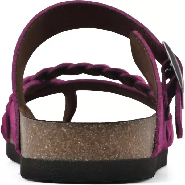 WHITE MOUNTAIN Women's Hazy Signature Comfort Molded Braided Strappy Footbed Sandal