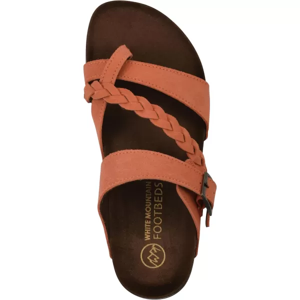 WHITE MOUNTAIN Women's Hazy Signature Comfort Molded Braided Strappy Footbed Sandal