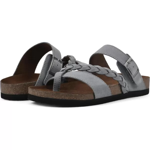 WHITE MOUNTAIN Women's Hazy Signature Comfort Molded Braided Strappy Footbed Sandal