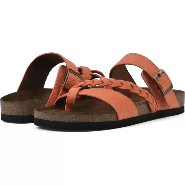 WHITE MOUNTAIN Women's Hazy Signature Comfort Molded Braided Strappy Footbed Sandal