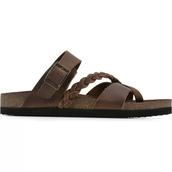 WHITE MOUNTAIN Women's Hazy Signature Comfort Molded Braided Strappy Footbed Sandal