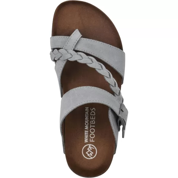 WHITE MOUNTAIN Women's Hazy Signature Comfort Molded Braided Strappy Footbed Sandal