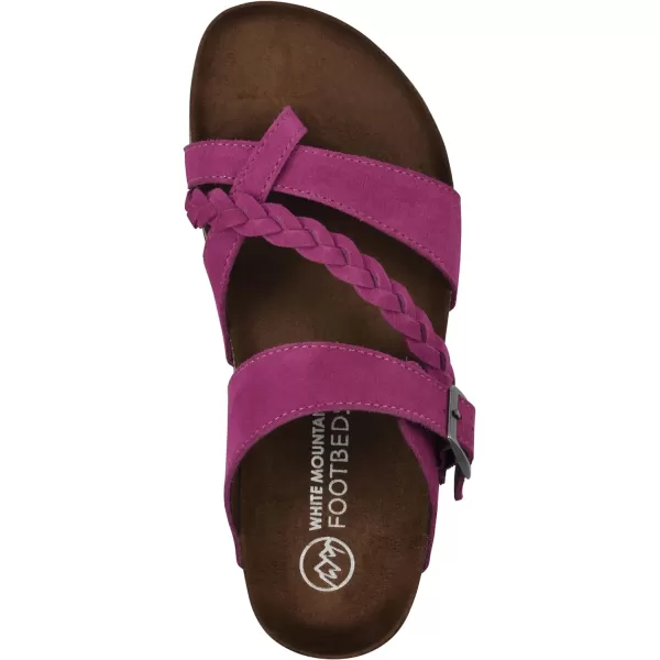 WHITE MOUNTAIN Women's Hazy Signature Comfort Molded Braided Strappy Footbed Sandal