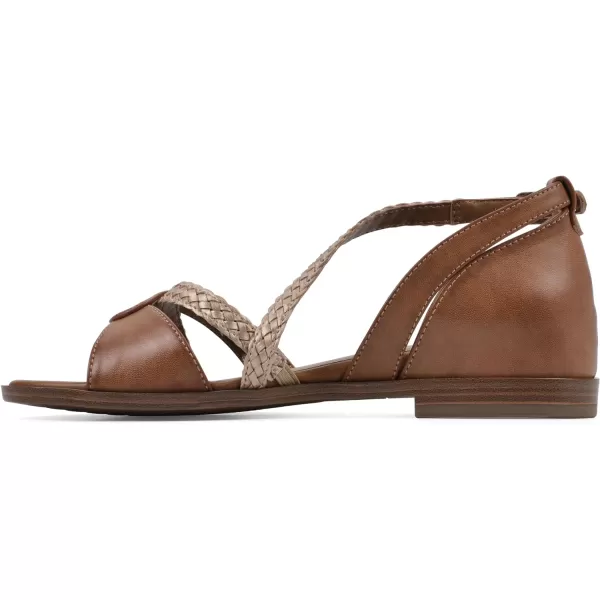 WHITE MOUNTAIN Women's Kika Open Toe Flat Sandal