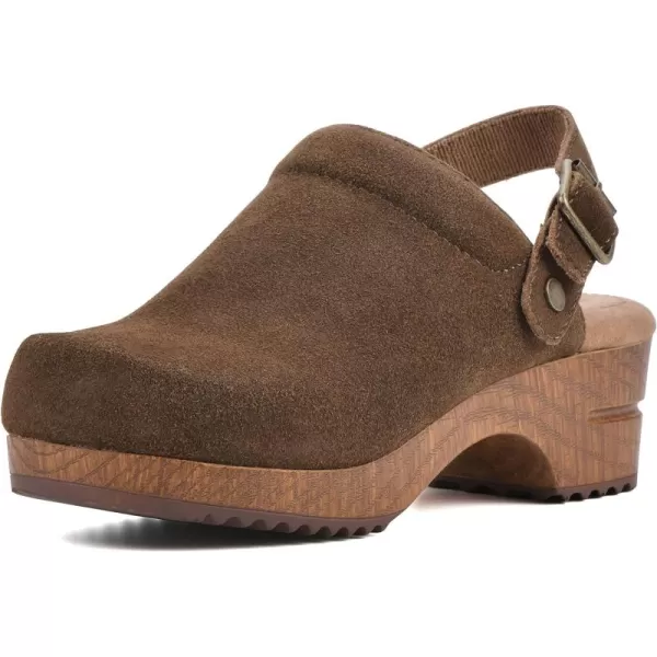 WHITE MOUNTAIN Shoes Being Leather Footbeds Clog