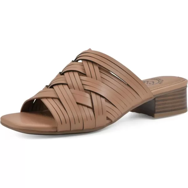 WHITE MOUNTAIN Women's Alluvia Low Block Heel Woven Sandal