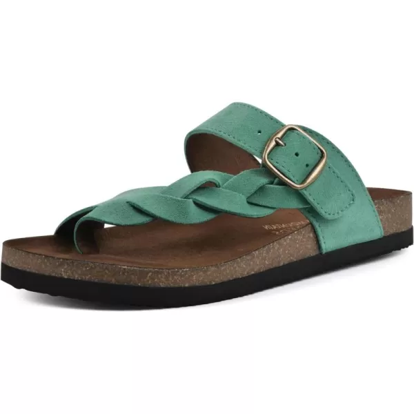 WHITE MOUNTAIN Women's Crawford Signature Comfort Molded Footbed Braided Sandal
