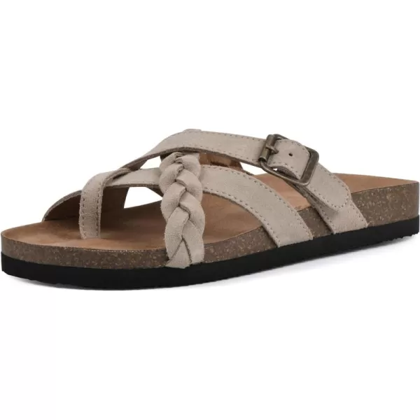 WHITE MOUNTAIN Women's Harrington Signature Comfort Molded Braided Strappy Footbed Sandal