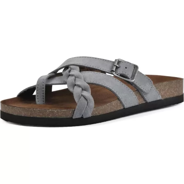 WHITE MOUNTAIN Women's Harrington Signature Comfort Molded Braided Strappy Footbed Sandal