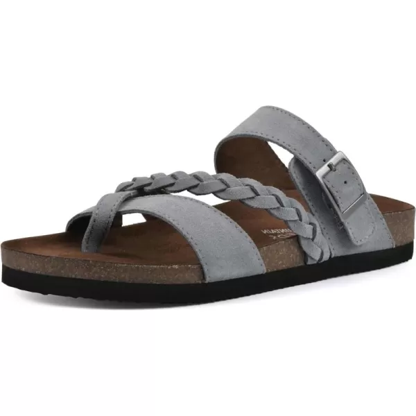 WHITE MOUNTAIN Women's Hazy Signature Comfort Molded Braided Strappy Footbed Sandal