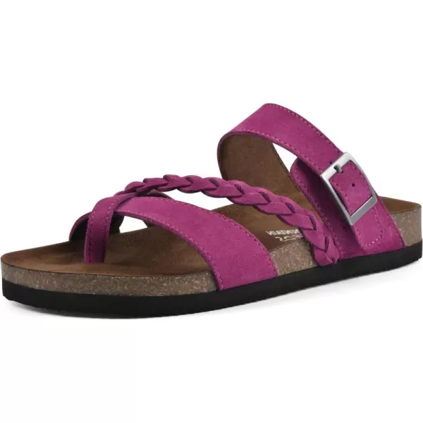 WHITE MOUNTAIN Women's Hazy Signature Comfort Molded Braided Strappy Footbed Sandal