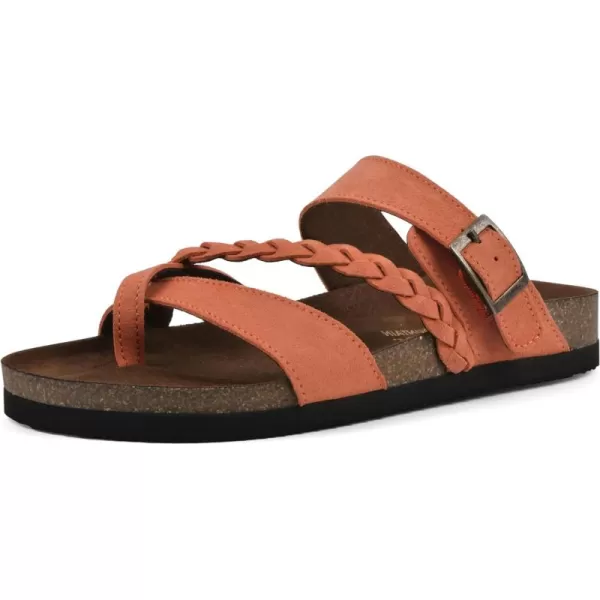WHITE MOUNTAIN Women's Hazy Signature Comfort Molded Braided Strappy Footbed Sandal
