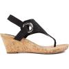 imageWHITE MOUNTAIN Womens Aida Cork Wedge SandalBlackGlitter