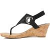 imageWHITE MOUNTAIN Womens Aida Cork Wedge SandalBlackGlitter