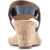 imageWHITE MOUNTAIN Womens Aida Cork Wedge SandalDenim BlueFab