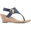 imageWHITE MOUNTAIN Womens Aida Cork Wedge SandalDenim BlueFab