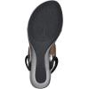 imageWHITE MOUNTAIN Womens All Dres Triangle Thong SlingBack Wedge SandalBlackPatentSmooth