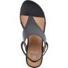 imageWHITE MOUNTAIN Womens All Dres Triangle Thong SlingBack Wedge SandalBlackSmooth