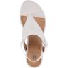 imageWHITE MOUNTAIN Womens All Dres Triangle Thong SlingBack Wedge SandalEggshellPatentSmooth