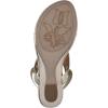 imageWHITE MOUNTAIN Womens All Dres Triangle Thong SlingBack Wedge SandalGoldSmooth