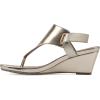 imageWHITE MOUNTAIN Womens All Dres Triangle Thong SlingBack Wedge SandalGoldSmooth