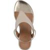 imageWHITE MOUNTAIN Womens All Dres Triangle Thong SlingBack Wedge SandalGoldSmooth