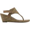 imageWHITE MOUNTAIN Womens All Dres Triangle Thong SlingBack Wedge SandalNaturalFabric