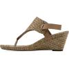 imageWHITE MOUNTAIN Womens All Dres Triangle Thong SlingBack Wedge SandalNaturalFabric