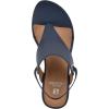 imageWHITE MOUNTAIN Womens All Dres Triangle Thong SlingBack Wedge SandalNavySmooth