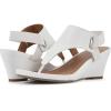 imageWHITE MOUNTAIN Womens All Dres Triangle Thong SlingBack Wedge SandalWhiteSmooth