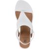 imageWHITE MOUNTAIN Womens All Dres Triangle Thong SlingBack Wedge SandalWhiteSmooth