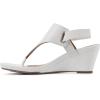 imageWHITE MOUNTAIN Womens All Dres Triangle Thong SlingBack Wedge SandalWhiteSmooth