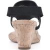 imageWHITE MOUNTAIN Womens All Good Cork Wedge SandalBlackGlitter