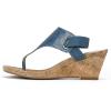 imageWHITE MOUNTAIN Womens All Good Cork Wedge SandalSapphire